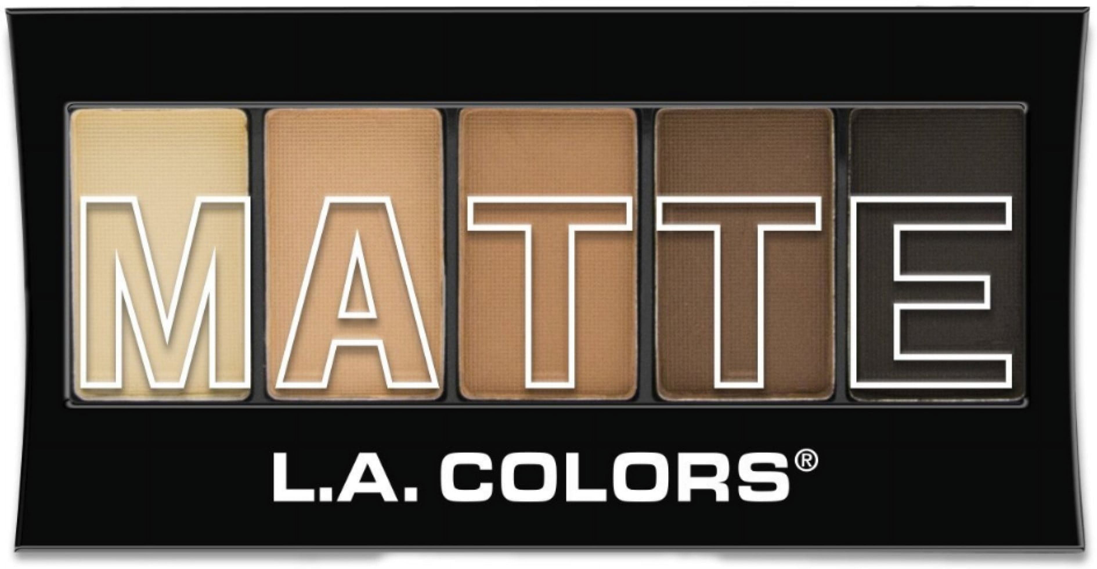 L.A. Colors Matte Eyeshadow Palette, Brown Tweed with Various