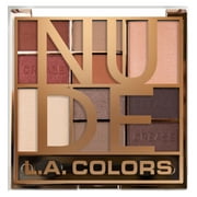 L.A. Colors Pigmented 10-Color, Color Block Eyeshadow Palette, Nude