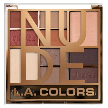 L.A. Colors Pigmented 10-Color, Color Block Eyeshadow Palette, Nude