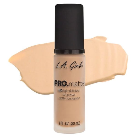 L.A. Girl Cosmetics LA Pro Matte HD. High Definition Long Wear Matte Foundation, GLM671 Ivory, 1 Ounce