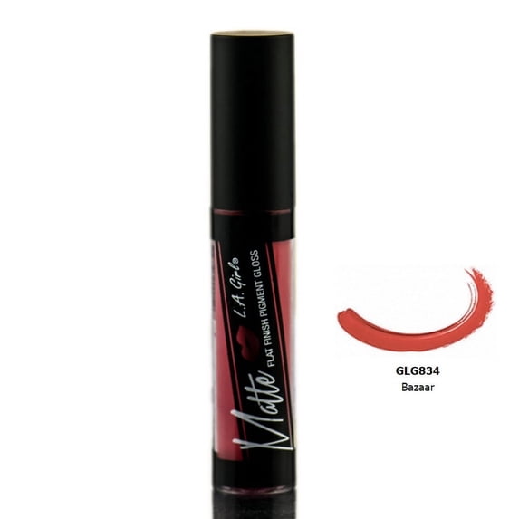 L.A. Girl Matte Flat Finish Pigment Lip Gloss, Bazaar