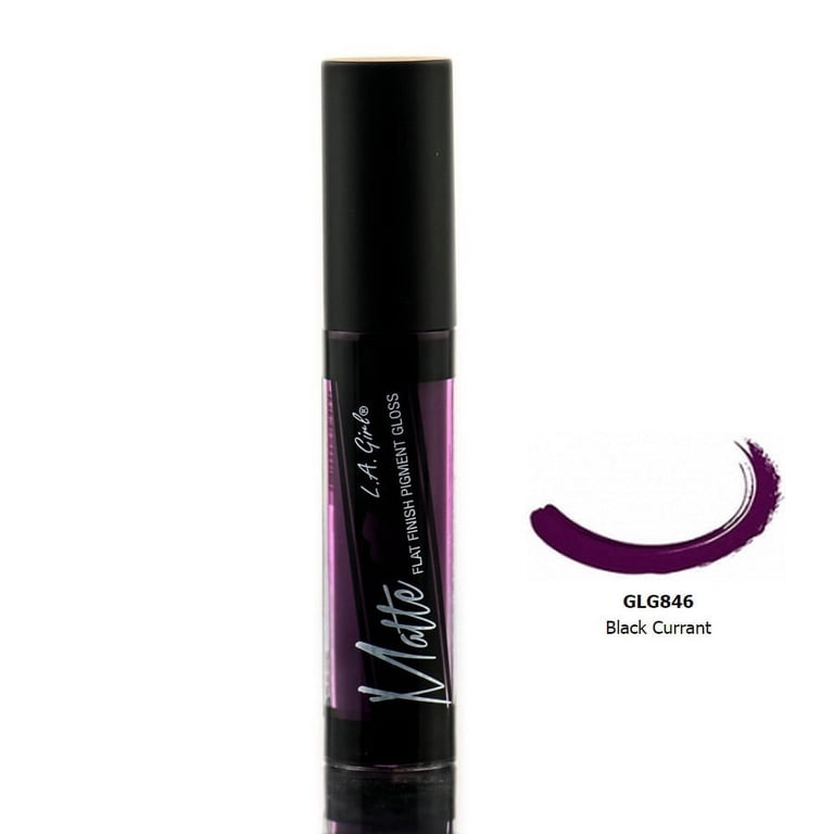 L.A. Girl Matte Flat Finish Pigment Lip Gloss, Black Currant