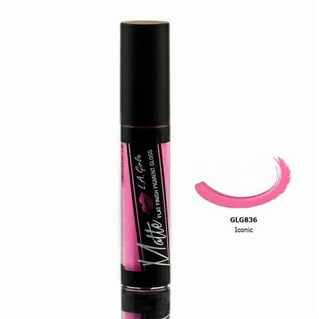 L.A. Girl Matte Flat Finish Pigment Lip Gloss, Iconic