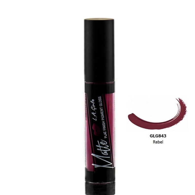 L.A. Girl Matte Flat Finish Pigment Lip Gloss, Rebel - Walmart.com