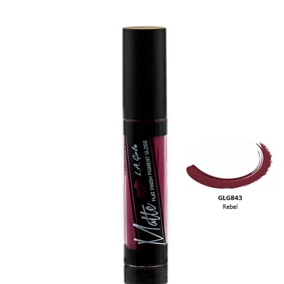 L.A. Girl Matte Flat Finish Pigment Lip Gloss, Rebel