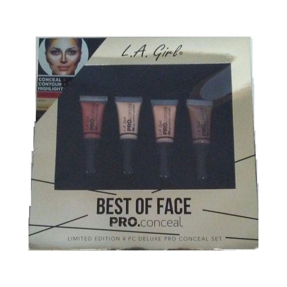 L.A. Girl Pro.Conceal 4 Piece Deluxe Pro Conceal Set Conceal, Contour, Highlight
