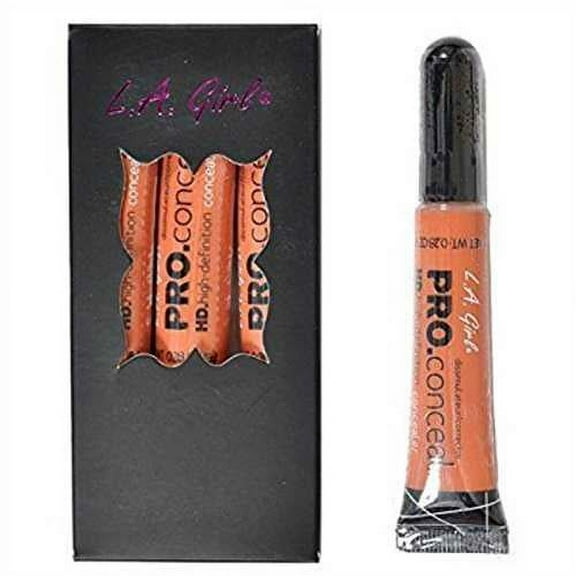 L.A. Girl Pro Coneal Hd. High Definiton Concealer 0.25 Oz #990 Orange, 3pcs
