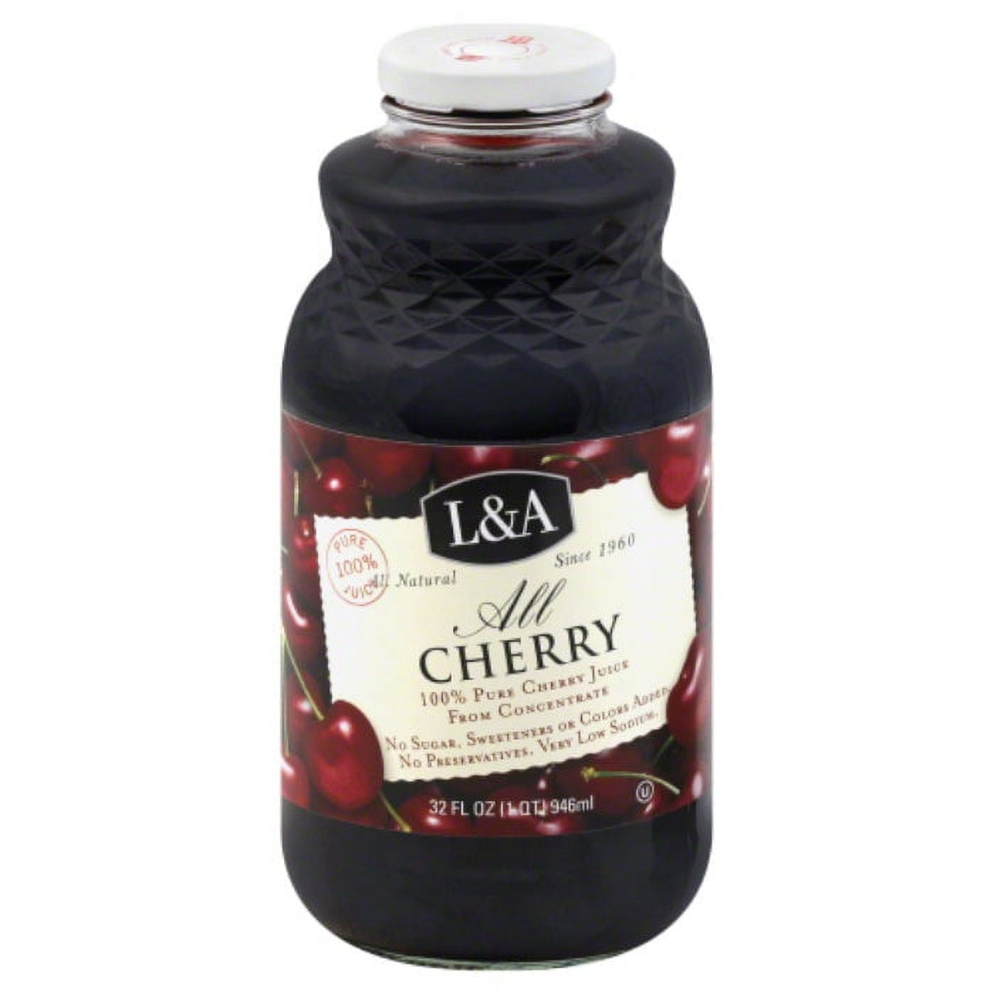 L & A JUICE JUICE ALL BLACK CHERRY 32 FO - Pack of 6