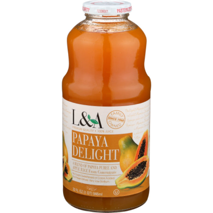 L & A JUICE JUICE PAPAYA DELIGHT 32 FO Pack of 6