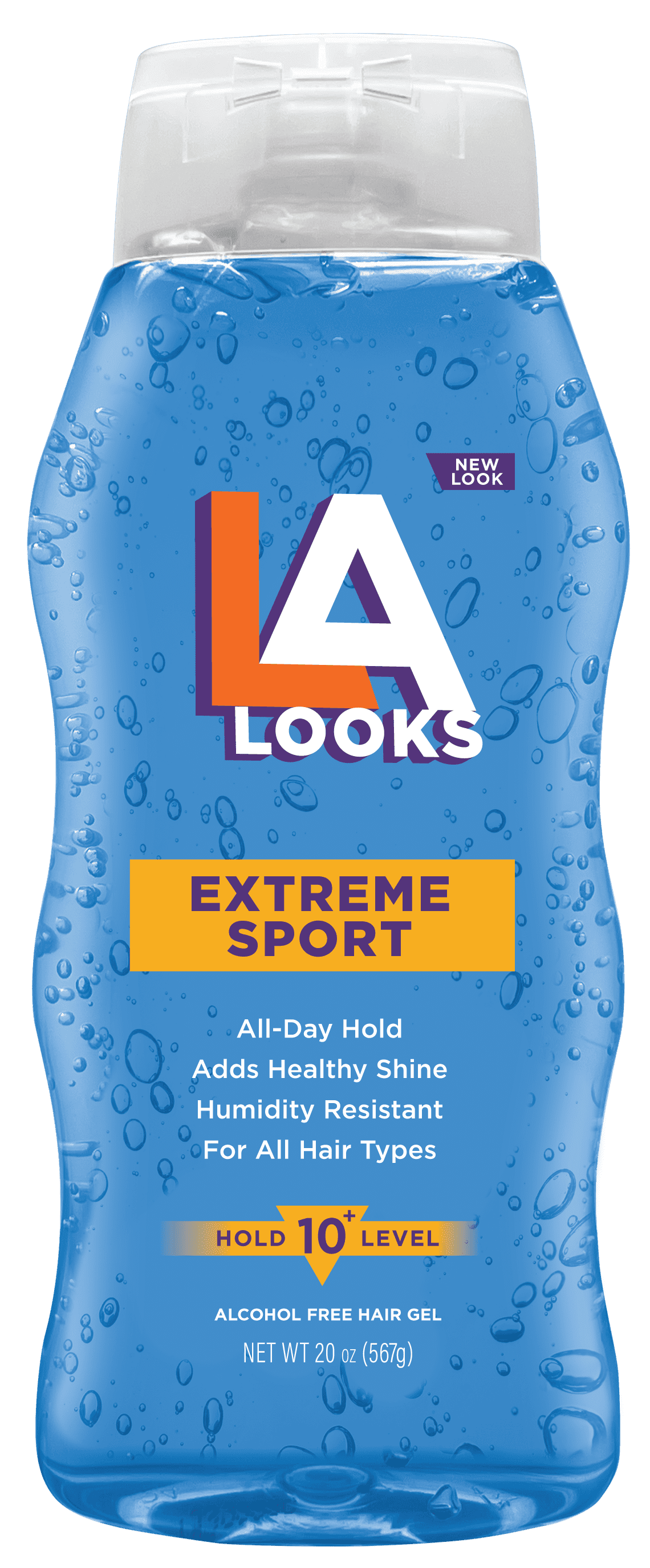 L.A. LOOKS Extreme Sport Tri-Active Hold Gel, for All Hair Types, Men, 20 oz