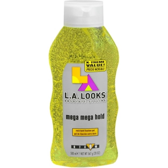 L.A. LOOKS Styling Gel Mega Mega Hold, 20 oz (Pack of 6)