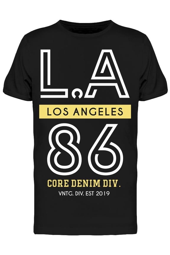 L.A Lettering Design T-Shirt Men -Image by Shutterstock, Male Small