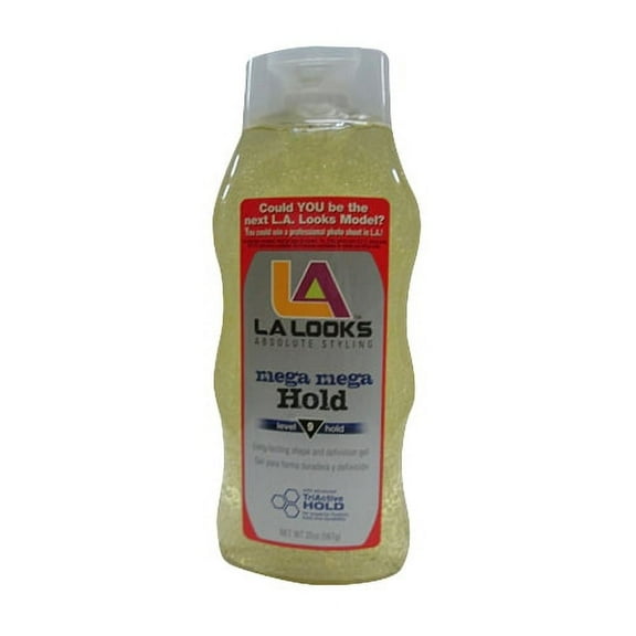 L.A. Looks Mega Mega Hold Rock Hard Fixation Hair Styling Gel - 20 Oz, 6 Pack