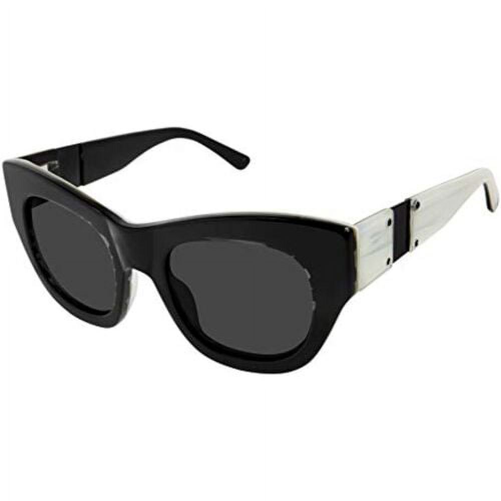 L.A.M.B. Women Sunglasses LA 531 Black/Bone Cat Eye 100%UV 