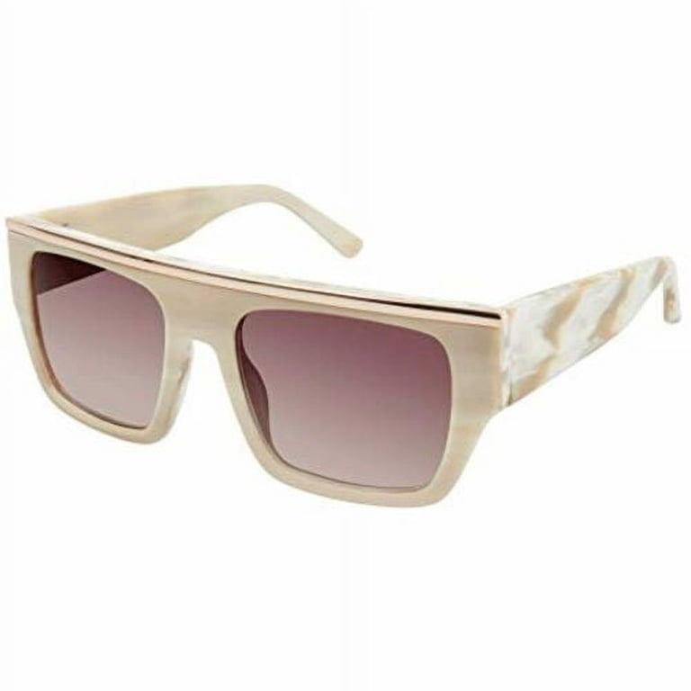 L.A.M.B. Women Sunglasses LA515 BON Square Bone/Brown 100%UV  display picture 1