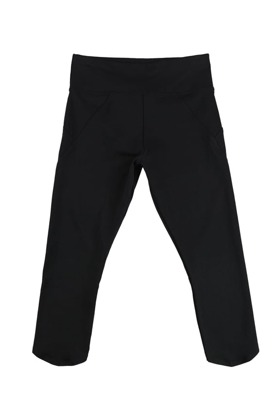 Womens Cate Asymmetrical 7/8 Compression Athletic Pants, Black, Small