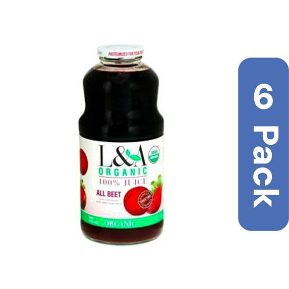 L & A Organic Beet Juice 32 fl oz (Pack Of 6)