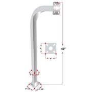 L.A Ornamental Aluminum Pad Mount GooseNeck Pedestal Curb Mount Access Control gate Pedestal White