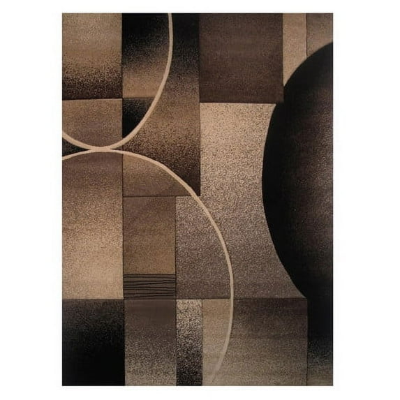 L.A. Rugs Princess Brown/Black Area Rug
