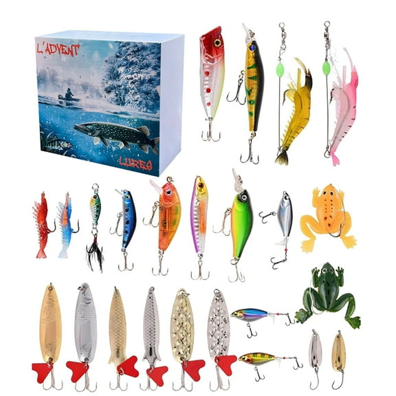 L’ADVENT LURES 2025 Fishing Advent Calendar: Festive Fishing Lure Gifts for Adult Men, Teen Boys, Brothers & Boyfriends