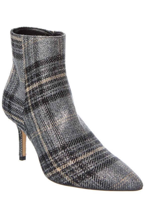 L'AGENCE Aimee Plaid Bootie, 41, Gray