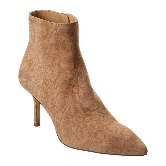 L'AGENCE Aimee Suede Bootie, 38, Tan