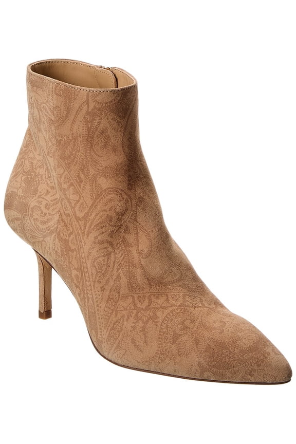 L'AGENCE Aimee Suede Bootie, 38, Tan