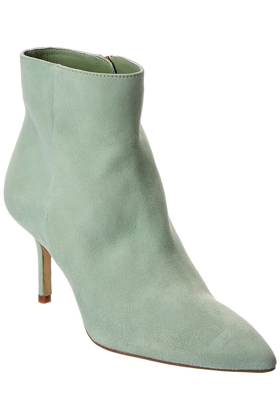 L'AGENCE Aimee Suede Bootie, 39, Green