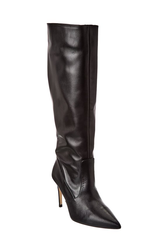 Lena III Knee High Leather Boot, 39.5, Black