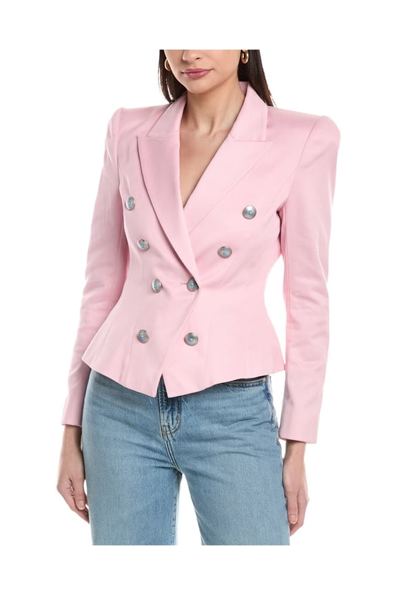 L’AGENCE womens Bethany Structured Blazer, 00, Pink