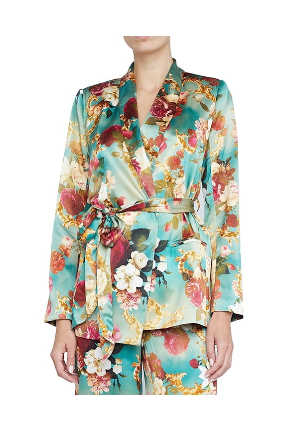 L’AGENCE womens L'AGENCE Everly Wrap Shawl Silk Blazer, xs