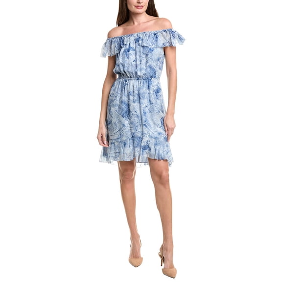 L’AGENCE womens Leonie Off-Shoulder Silk Dress, m