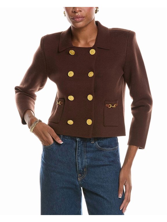L’AGENCE womens Madilyn Double Breasted Knit Jkt, XXS