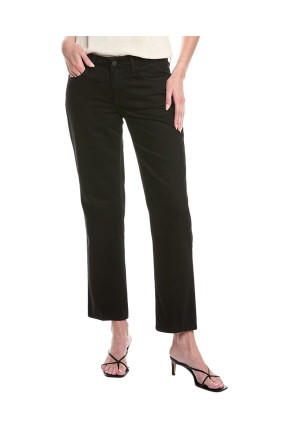 womens Nevia Low-Rise Slouch Straight Noir Jean, 23, Black