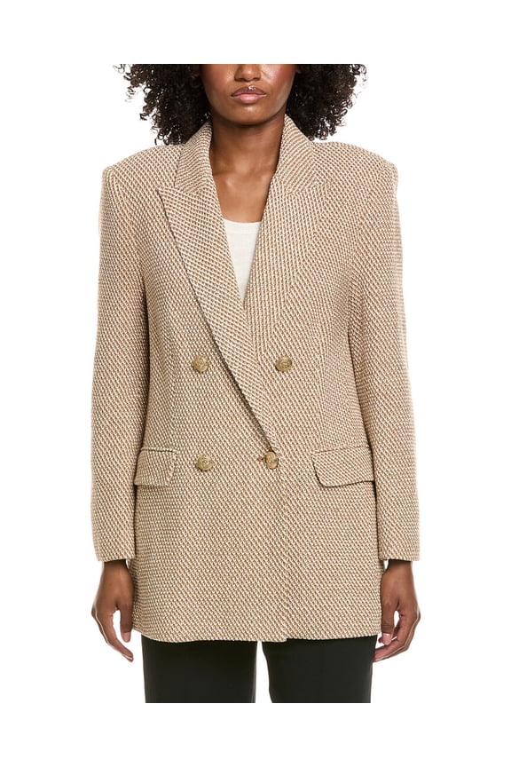 LAGENCE womens  Riva Knit Double-Breasted Blazer, 14