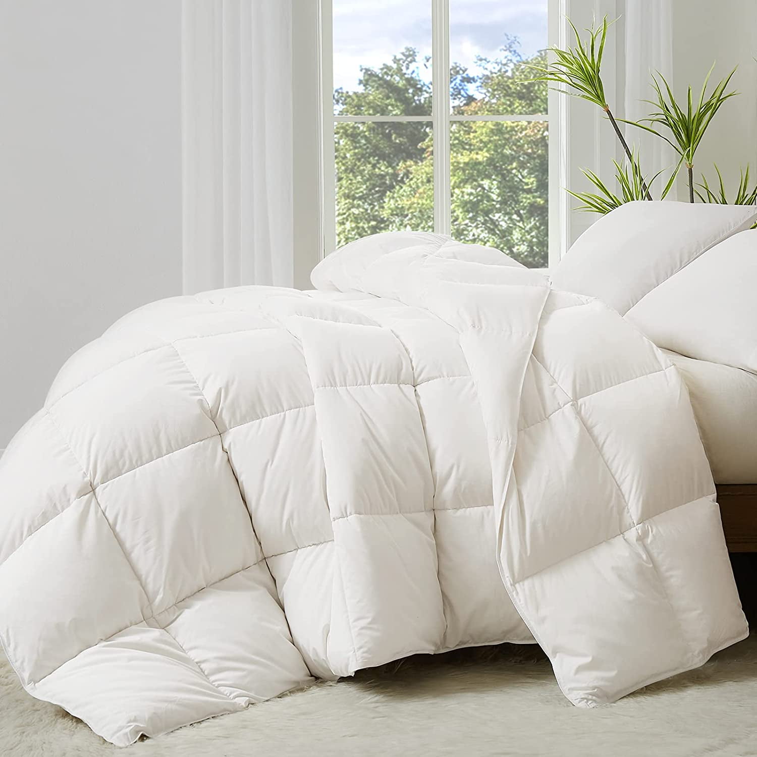 L'AGRATY AllSeason Goose Down Comforter King Size, Bedding Duvets