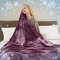 thumbnail image 1 of L'AGRATY Cooling Blanket Full Size (80"x88")- Cooling Blankets for Hot Sleepers - Decorative Lightweight Breathable Summer Cold Blankets for Sleeping Night Sweats to Keep Cool - Purple, 1 of 6