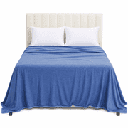 LAGRATY Cooling Blanket,Summer Blanket for Hot Sleepers, All-Season Comfy Cover, Lightweight Blanket, Perfect Gift Idea Blue, 50" 70"