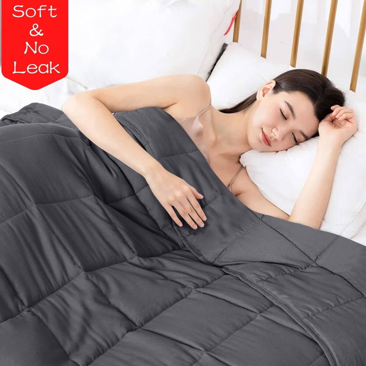 L'AGRATY Weighted Blanket Comfortable Weighted Blankets with Glass