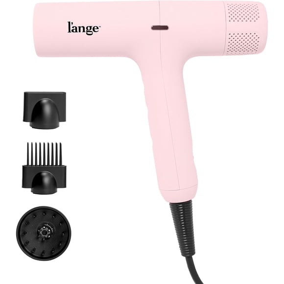 L'ANGE HAIR HauteAir Digital Professional Hair Dryer | LED Display for Precision Heat Control | Fast-Dry Brushless Motor with Cool Shot | Negative Ion Technology | Lightweight & Self-Cleaning (Blush)