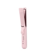 LANGE HAIR Le Duo Edge 360  Airflow Titanium Styler Blush | 1  Wide Titanium Plates with Rounded Corners & Softly Beveled Edges Blush