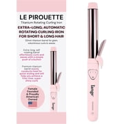 L'ANGE HAIR Le Pirouette 32MM Titanium Rotating Curling Iron Self-Rotating Curler | Premium Titanium 1.25 Inch Barrel | Blush