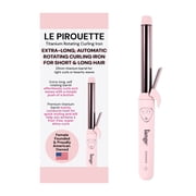 L'ANGE HAIR Le Pirouette 25MM Titanium Rotating Curling Iron Self-Rotating Curler | Premium Titanium 1 Inch Barrel | Blush