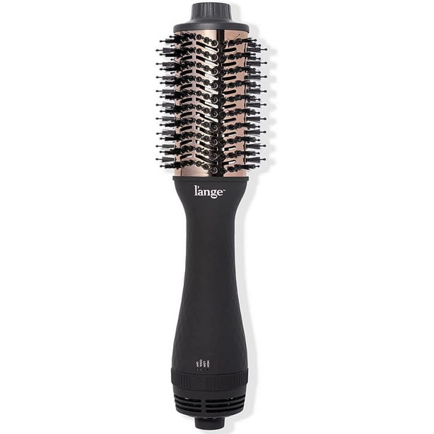 L'ANGE HAIR Le Volume 2in1 Titanium Brush Dryer Black 60MM Hot Air