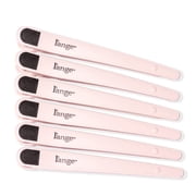 L'ANGE HAIR Rubber Sectioning Hair Clips | Narrow-Tipped Design | Easy Grip Handles 6-Pack (Blush)