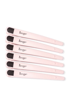 Rubber Sectioning Hair Clips | Narrow-Tipped Design | Easy Grip Handles 6-Pack (Blush)