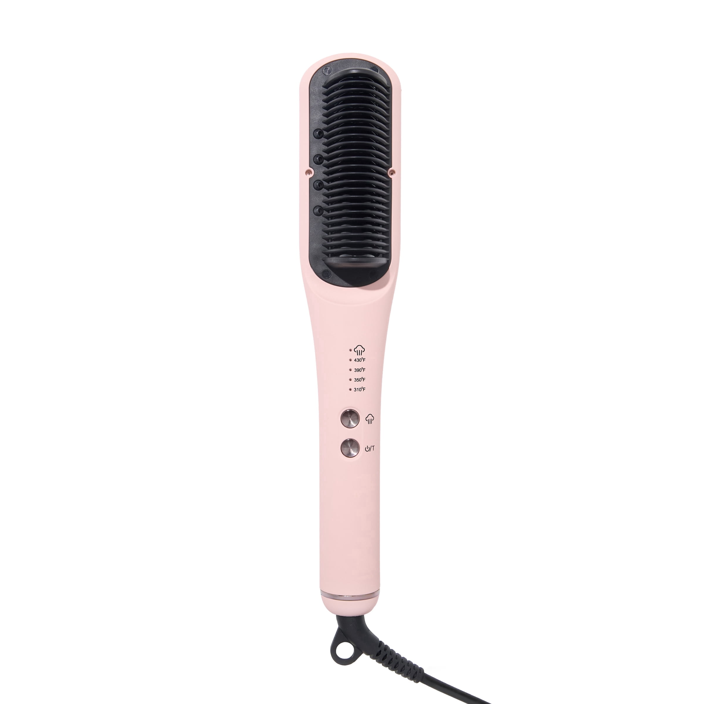 L'ANGE HAIR SteamSmooth Steam Smoothing Comb | Coconut Oil–Infused Steam Brush for Sleek, Shiny Results | Negative Ion Frizz Control | Hydrates & Straightens Hair | (Blush)
