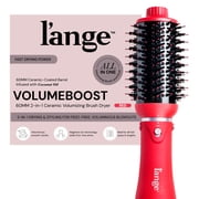 L'ANGE HAIR VolumeBoost 60mm 2-in-1 Ceramic Volumizing Brush Dryer | Fast Drying & Styling for Frizz-Free, Voluminous Blowouts | Ceramic-Coated Barrel (Red)