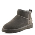 thumbnail image 1 of L'Artiste BRANDAI Shearling-Lined Ankle Boot – Embossed Leather & Suede Slip-On with Whipstitch Detail, 1 of 9