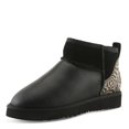 thumbnail image 1 of L'Artiste BRANDAI-GLOSS Shearling Ankle Boot – Embossed Leather & Suede Pull-On with Flatform Sole, 1 of 9